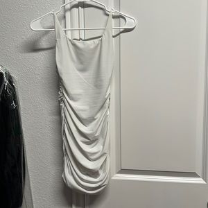 Tiger most white ruche mini dress xs